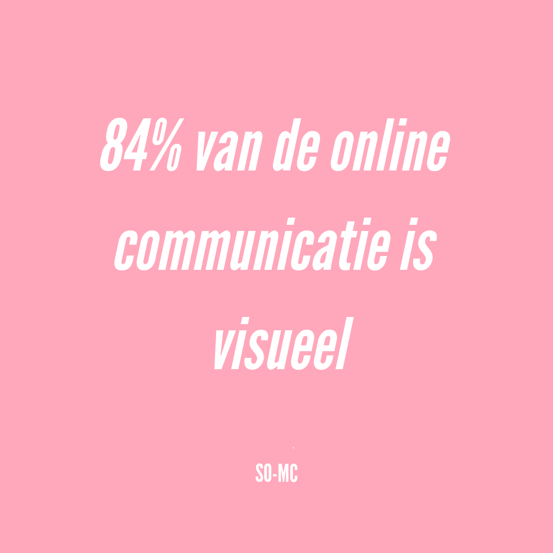 84% van de online communicatie gaat visueel 