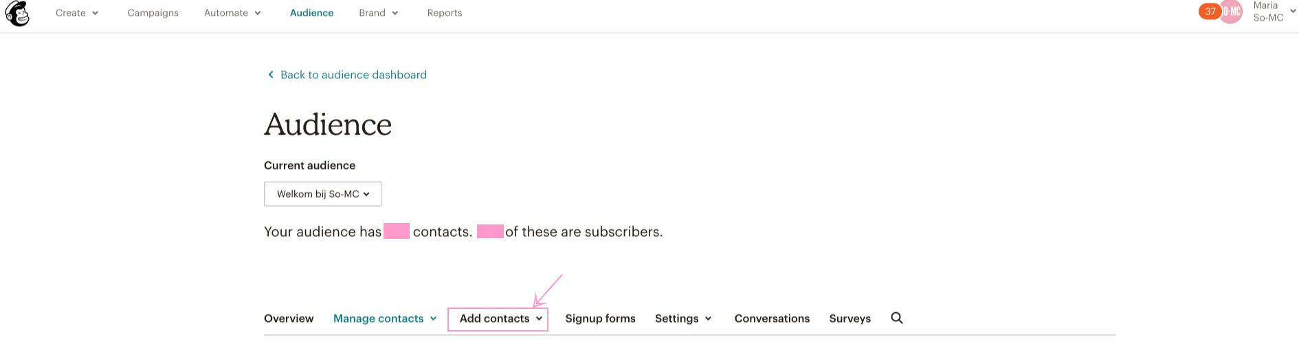 Handmatig een Contact toevoegen aan jouw MailChimp Lijst