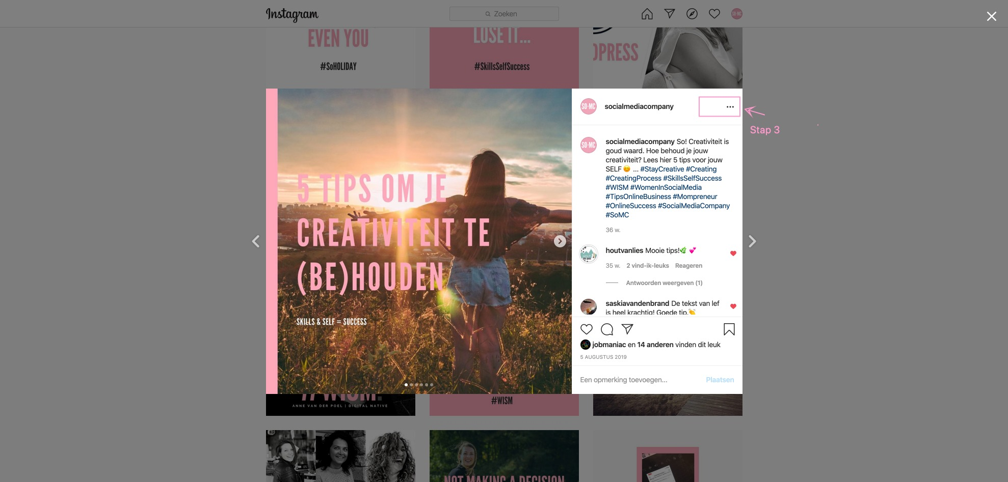 Hoe sluit ik een Instagram bericht in mijn website?