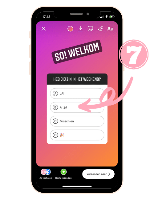 Poll maken op Instagram Story