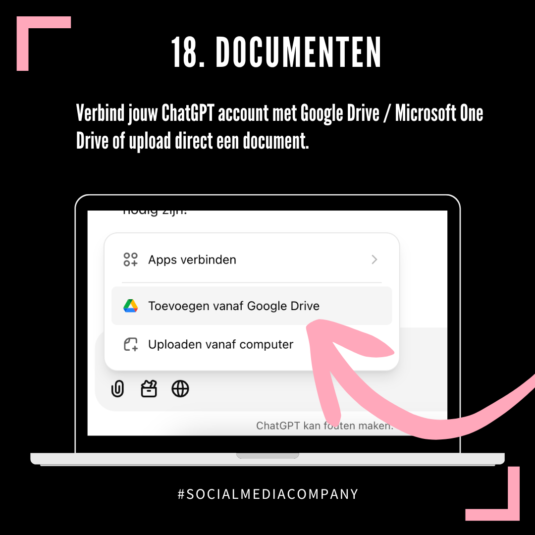 Documenten uploaden ChatGPT