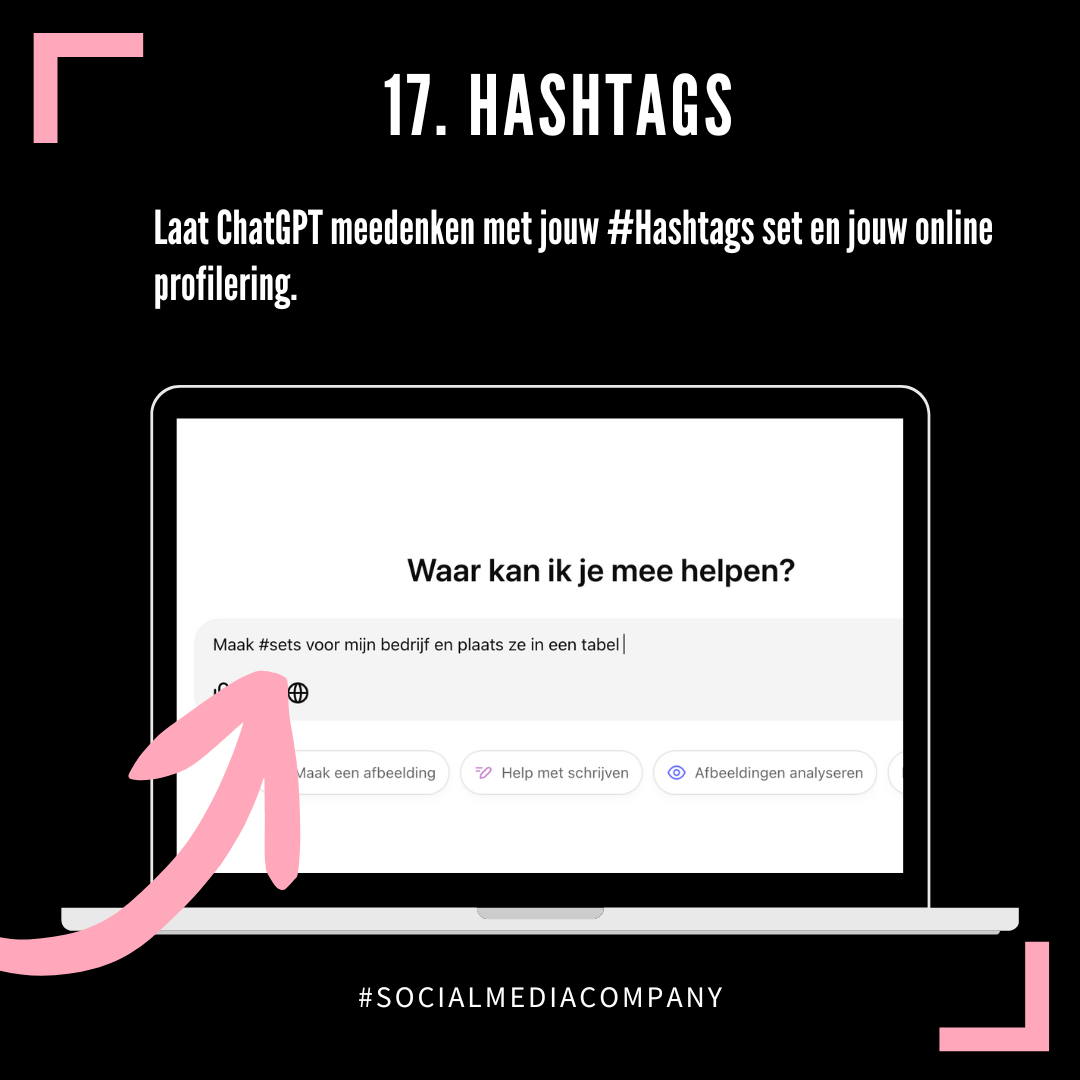 Hashtags sets maken met ChatGPT